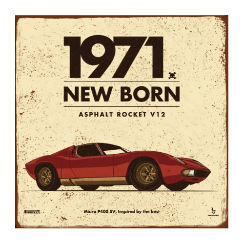 Tin signs 30X30 -1971 Born
