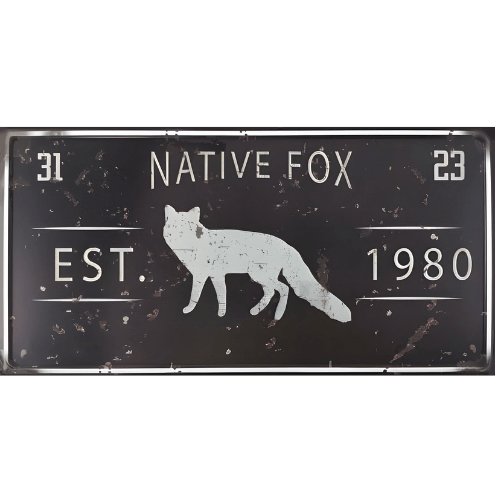 Tin signs 15x30cm Wall Decor - Native Fox