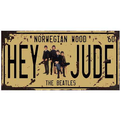 Tin signs 15x30cm Wall Decor - Beatles Hey Jude