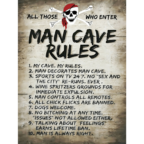 Tin signs 30x40 - Man Cave Rules
