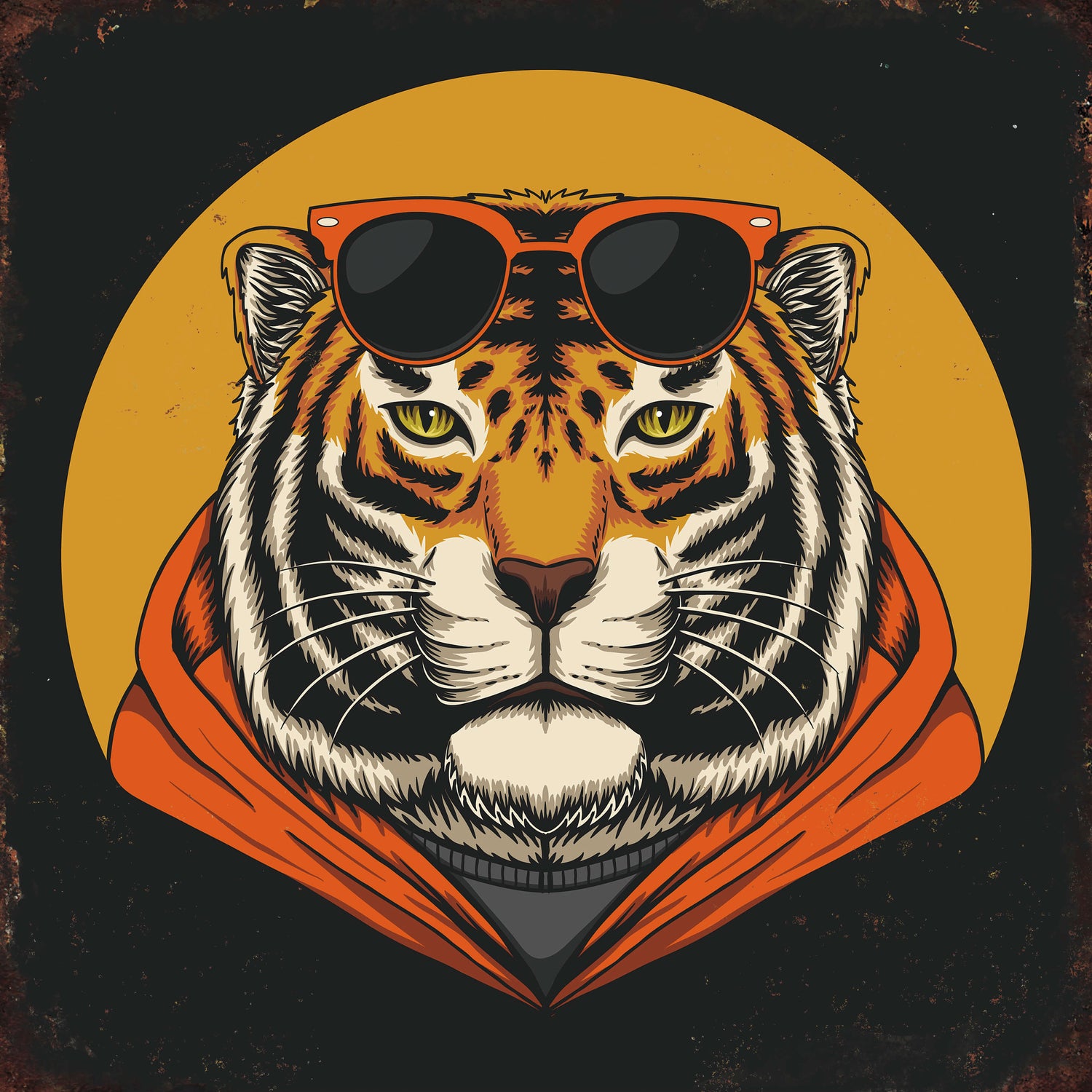 Tin signs 30X30 - Cool Tiger