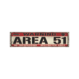 Tin Signs 10x40cm Wall Decor - Area 51
