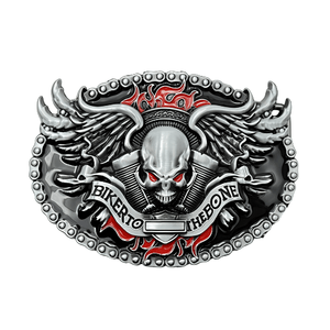 Cowboy Belt Buckle Biker to the Bone