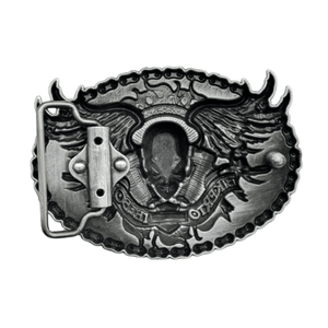 Cowboy Belt Buckle Biker to the Bone