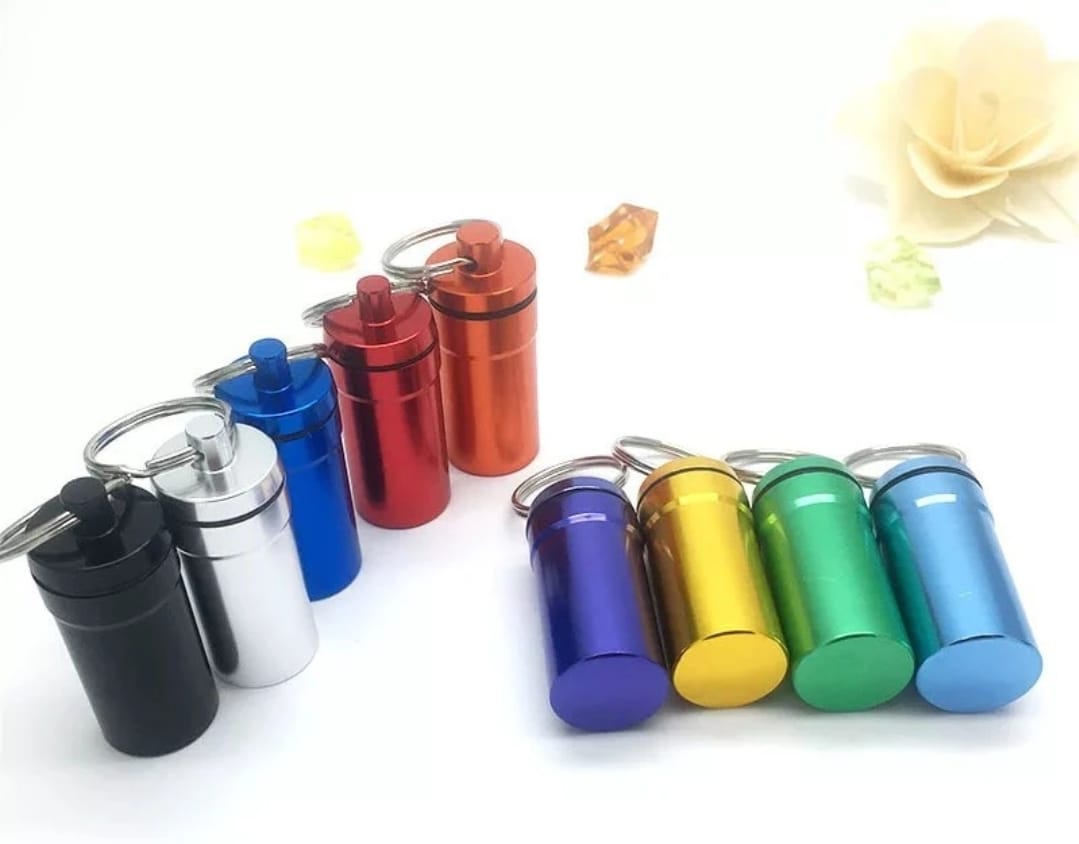 Aluminum Keychain Stash Capsule – Box of 24