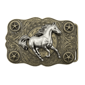 Cowboy Belt Buckle Galloping Horse