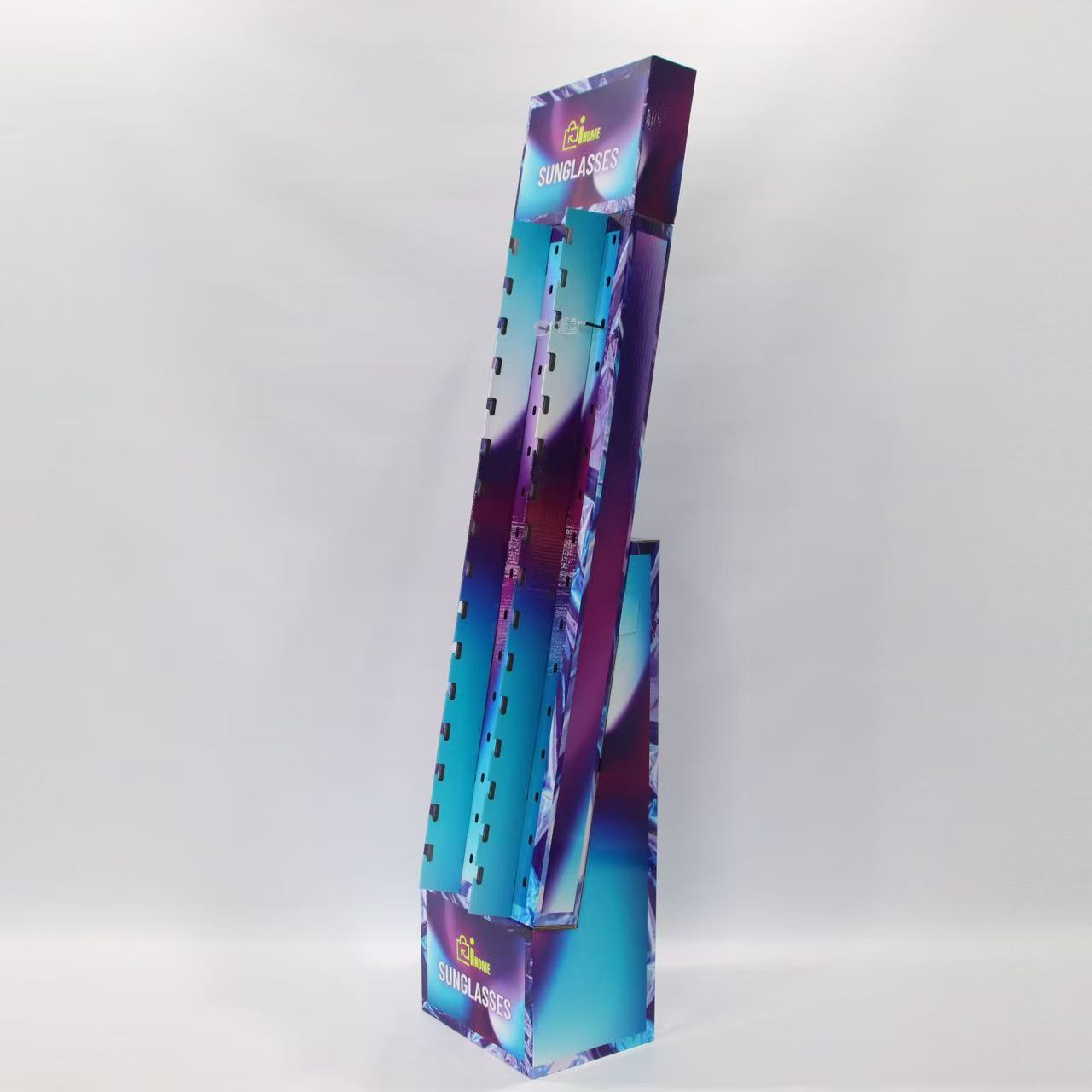 Cardboard Sunglasses Display Rack (B-Flute, Gloss Finish)