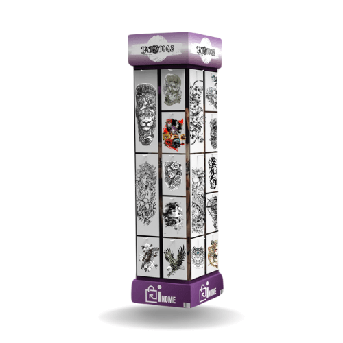 Temporary Tattoo Display Only (Tattoos NOT Included)