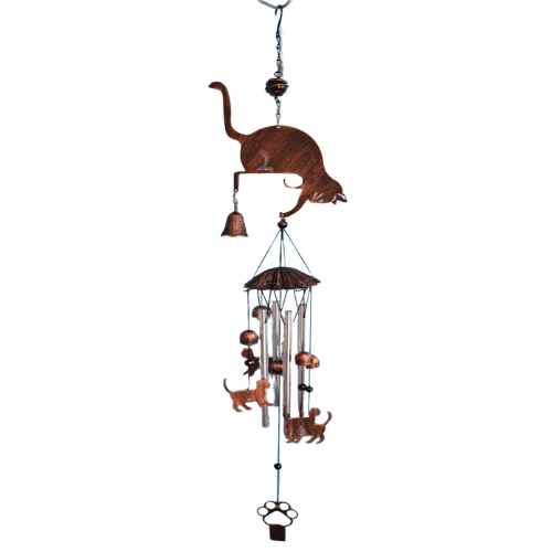 Wind Chime Curious Cat