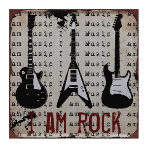 Tin signs 30X30 I am Rock