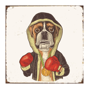 Tin signs 30X30 - Dog Boxer