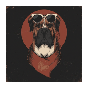 Tin signs 30X30 - Dog with Sunglasses