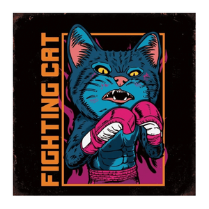 Tin signs 30X30 - Fighting Cat