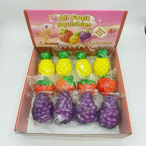 6cm Slow Rise Fruit Set Squishy - Box of 12 Pieces