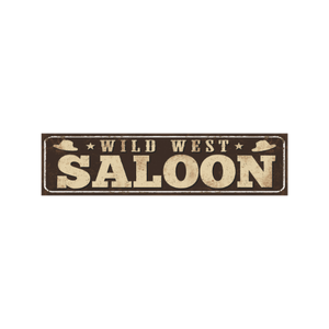 Tin Signs 10x40cm Wall Decor - Saloon