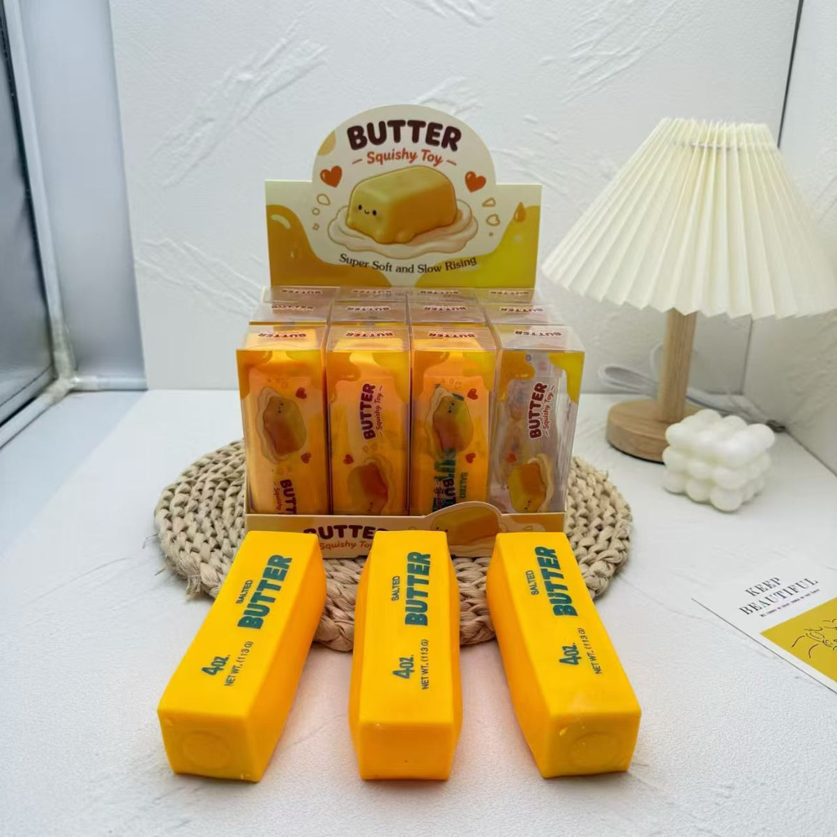13cm Crunchy Butter Squishy - Box of 12 Pieces