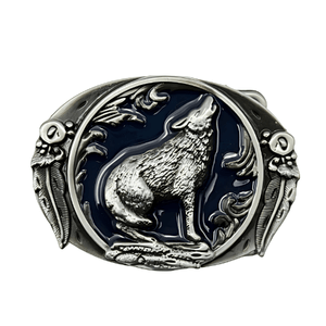 Cowboy Belt Buckle Wolf