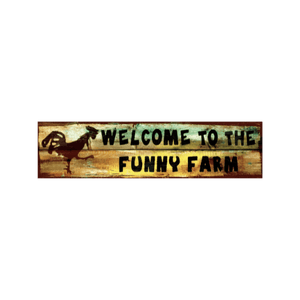 Tin Signs 10x40cm Wall Decor - Welcome to the Funny Farm