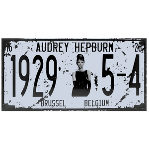 Tin signs 15x 30cm Wall Decor - Audrey Hepburn