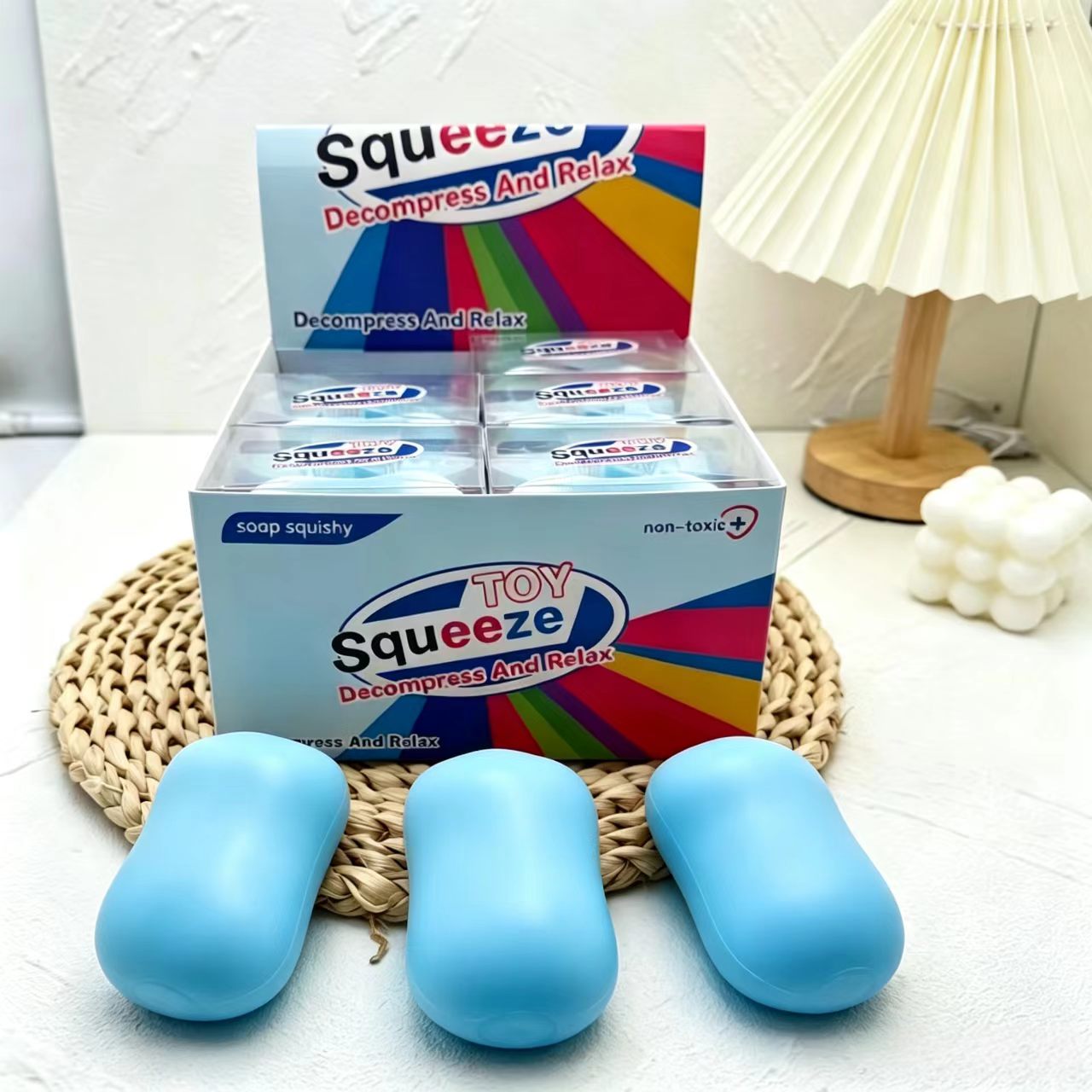 9cm Crunchy Soap Blue - Box of 12 Pieces