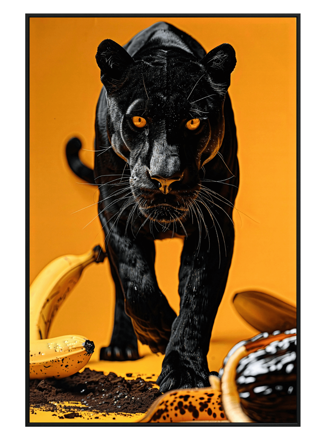 Acrylic AI Wall Art Panther's Gaze