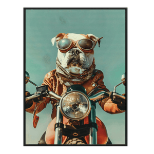 Acrylic AI Wall Art Road Rebel Bulldog