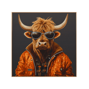 Acrylic AI Wall Art Rebel Highlander Bull