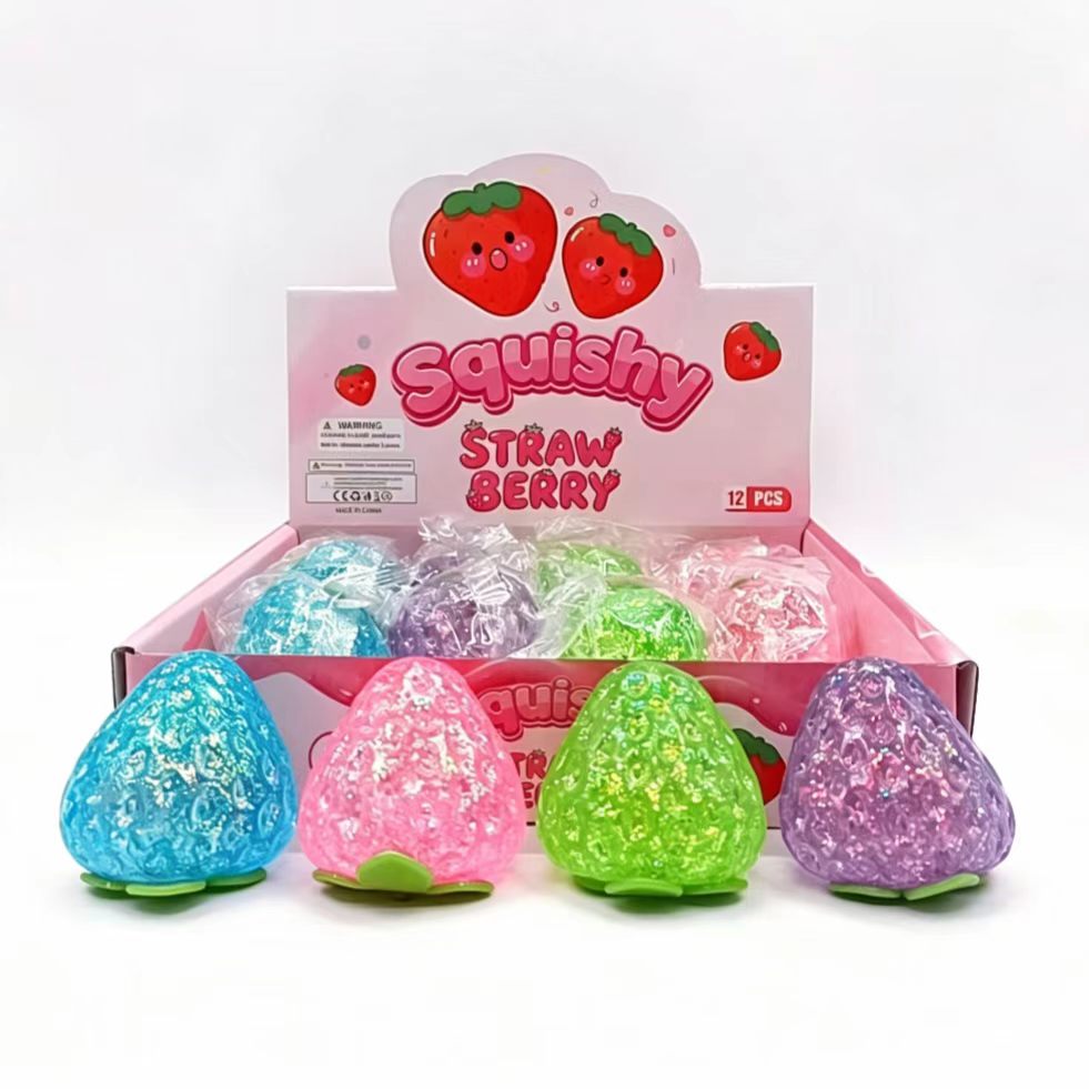 6cm Maltose Squishy Strawberry - Box of 12 Pieces
