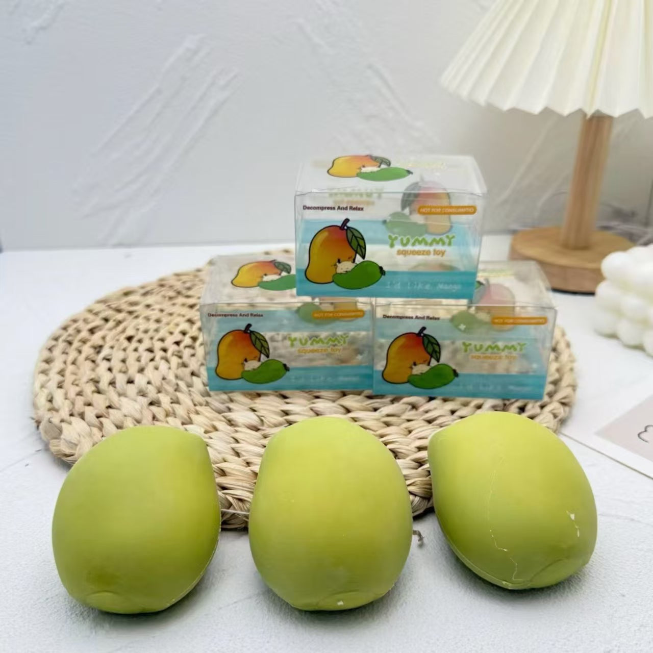 8cm Crunchy Mango Squishy - Box of 12 Pieces