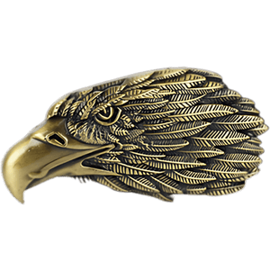 Cowboy Belt Buckle Bold Golden Eagle
