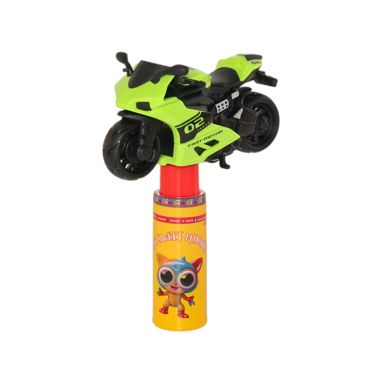 One Sweet Minute Candy Tube with Toy Top 20g - Pack of 10