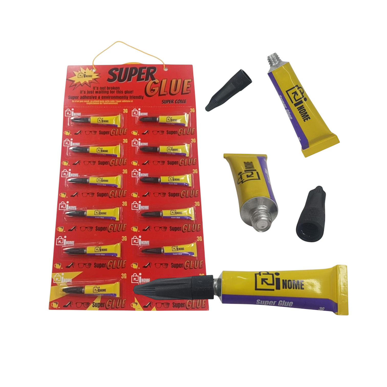 Super Glue Blister Pack - Sheet of 12