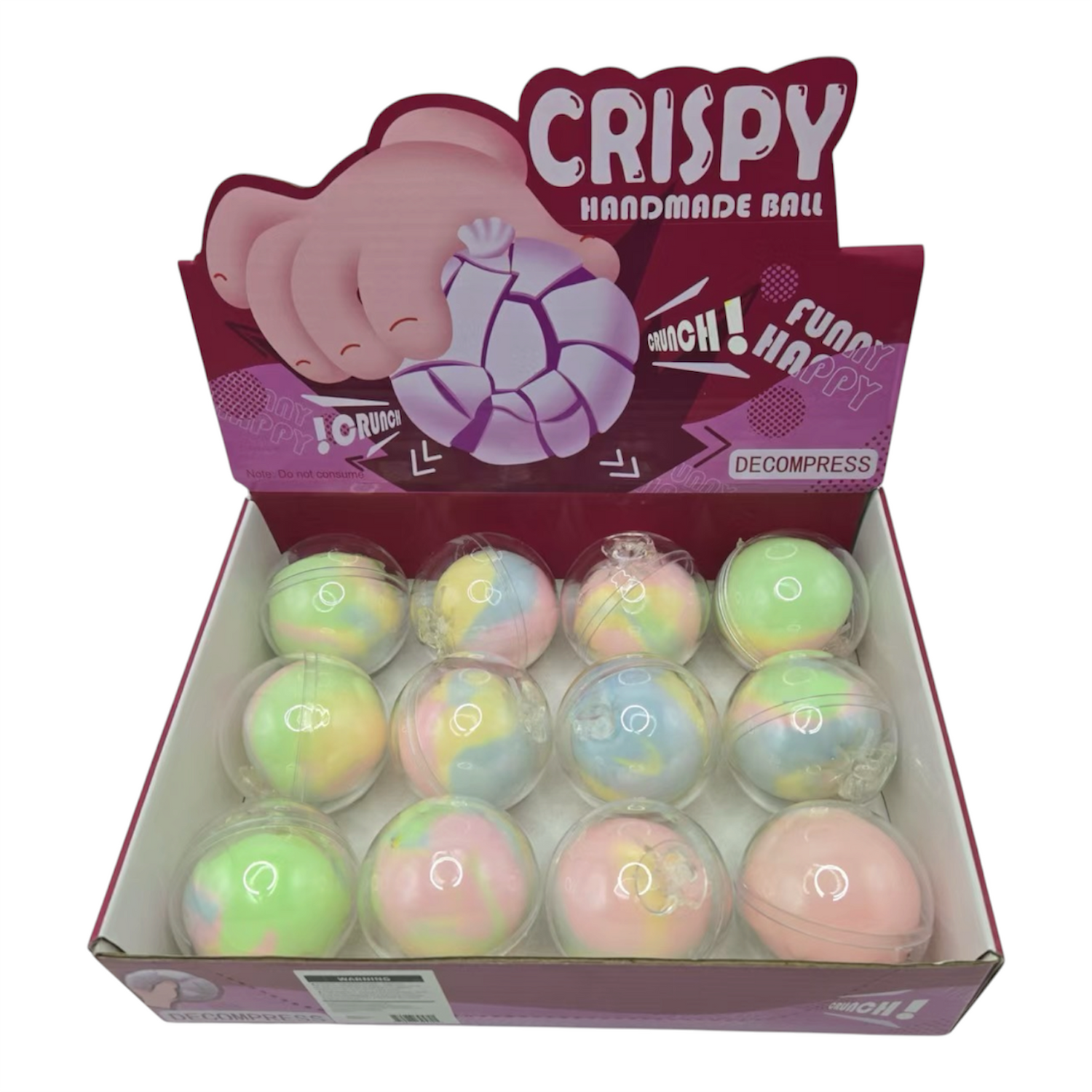 Crunchy Balls Sensory Toy - Box of 12 Pieces