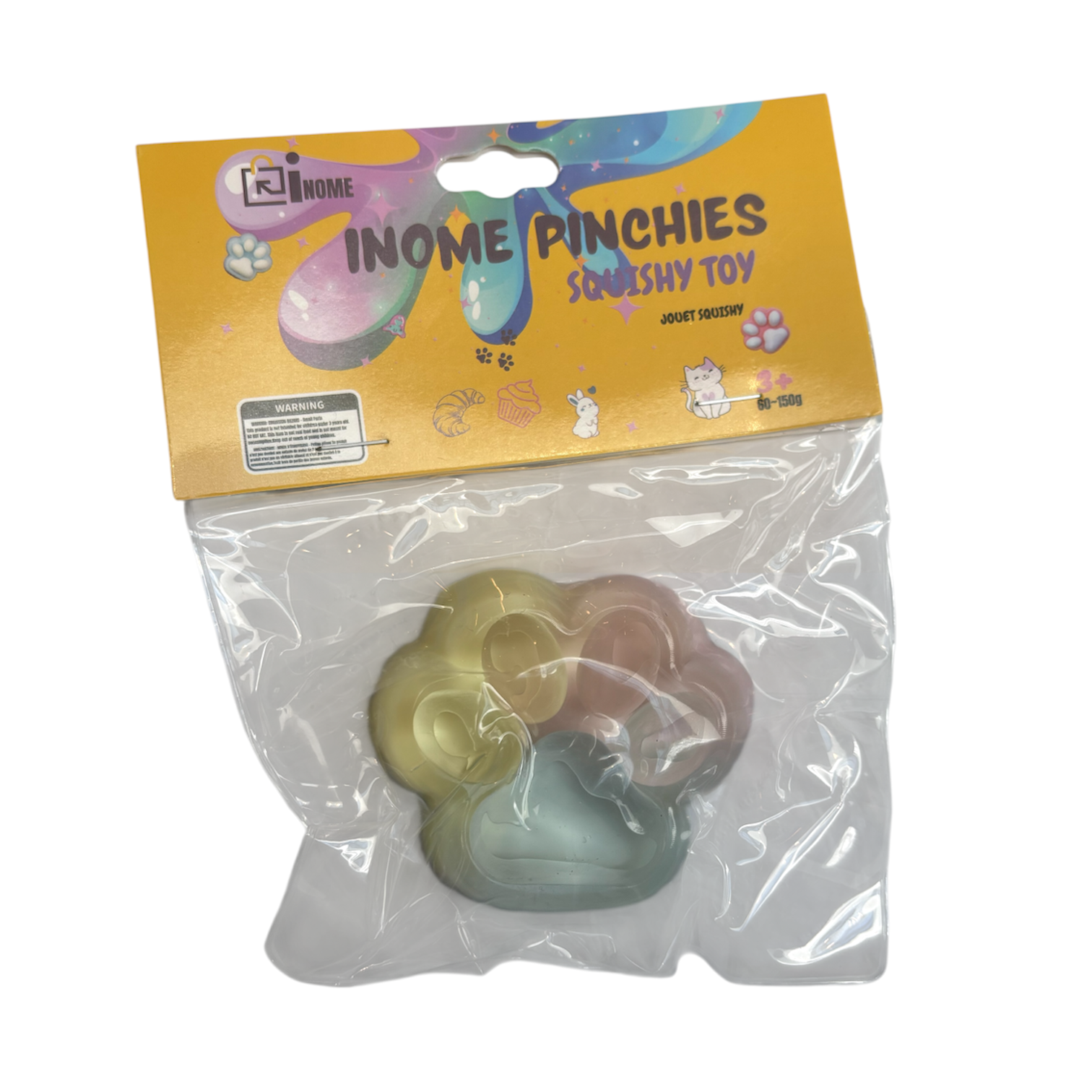 Medium Squishy Soft Rainbow Paw 16 Pieces