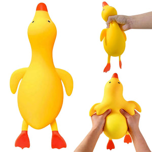 18cm Jumbo Crouch Yellow Duck Squishy - Box of 6 PCS