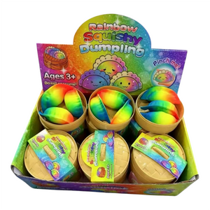 Squishy Wonton Rainbow Dumpling 3pc - Box of 12 Pieces