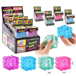 5cm Maltose Sphere Squishy Cube - Box of 12 Pieces