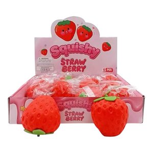 6cm Strawberry Squishy - Box of 12 Pieces