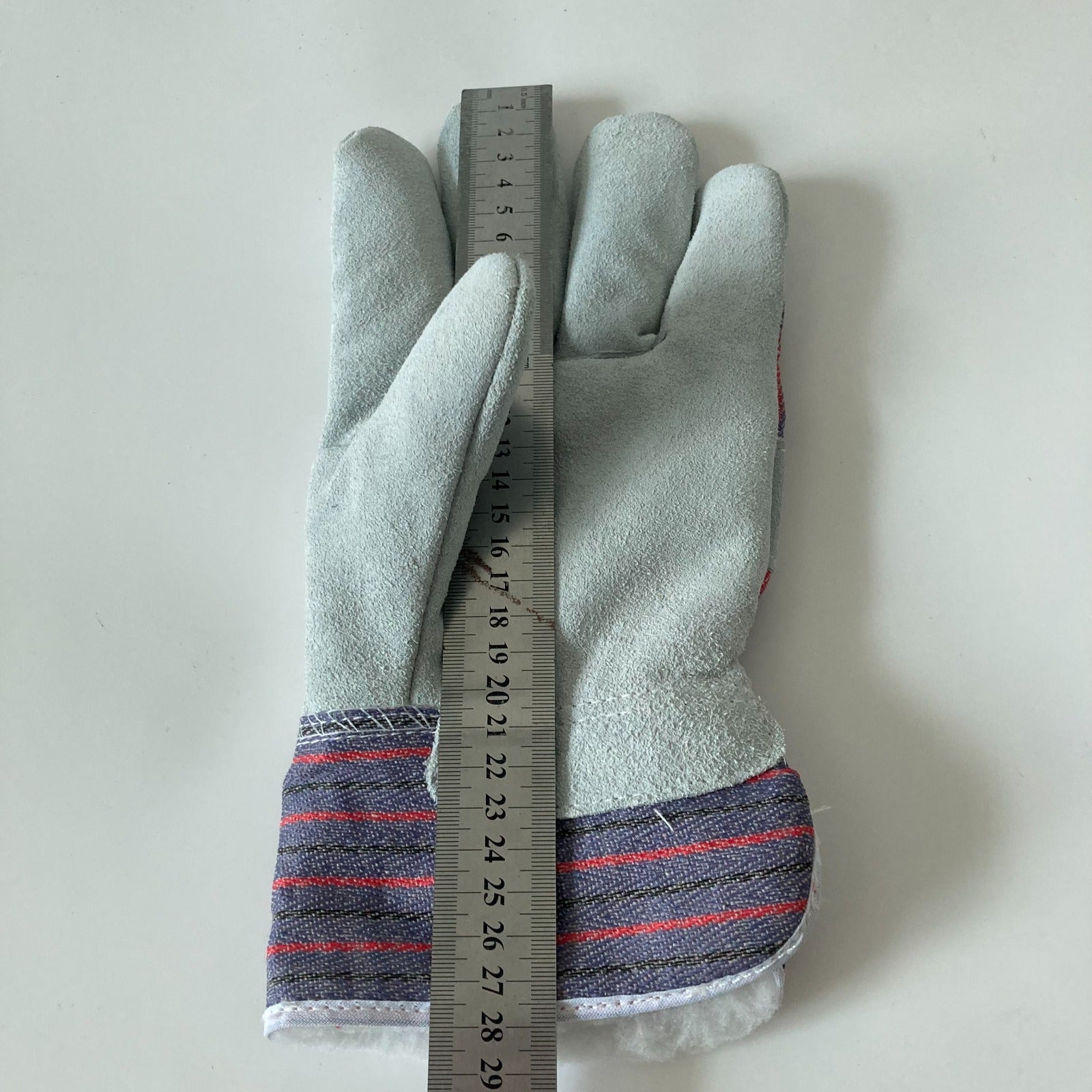 Winter Leather Palm Work Gloves - Pack of 3