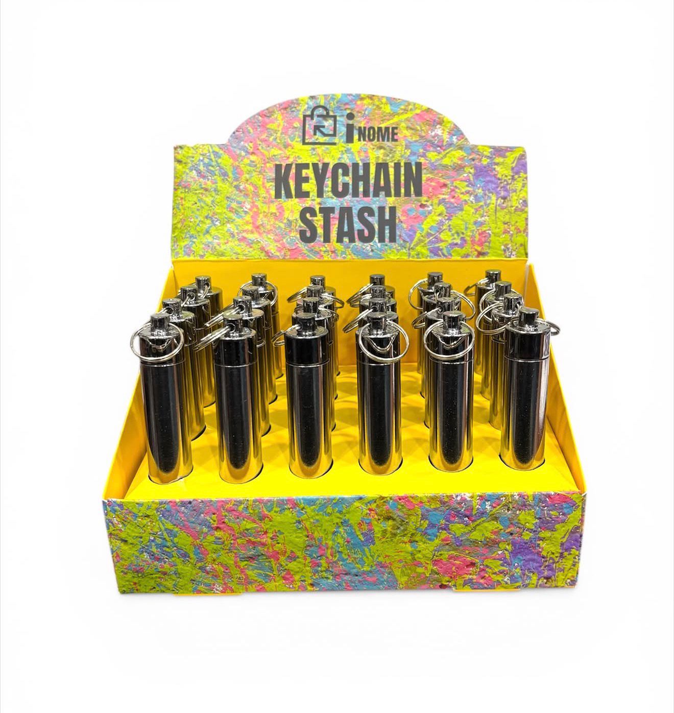 Stainless Steel Keychain Stash - Box of 24