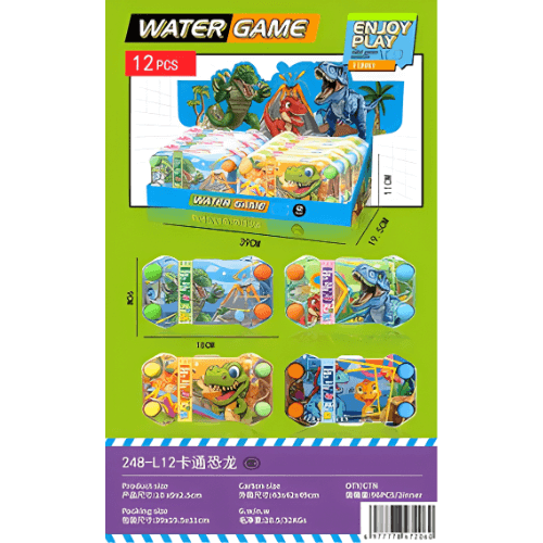 Dinosaur Handheld Water Game - Box of 12