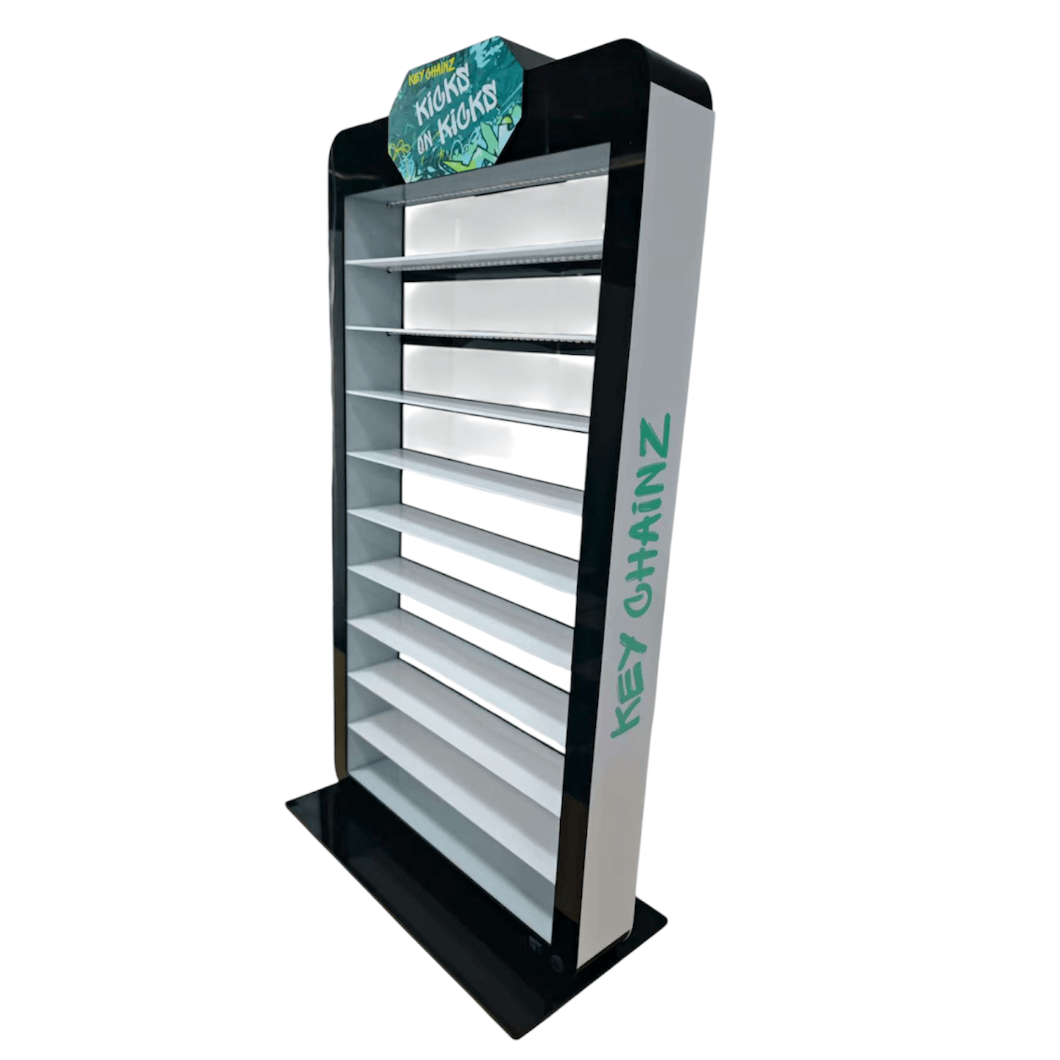 100 Piece Kicks on Kicks Large Acrylic LED Sneaker Keychain Display