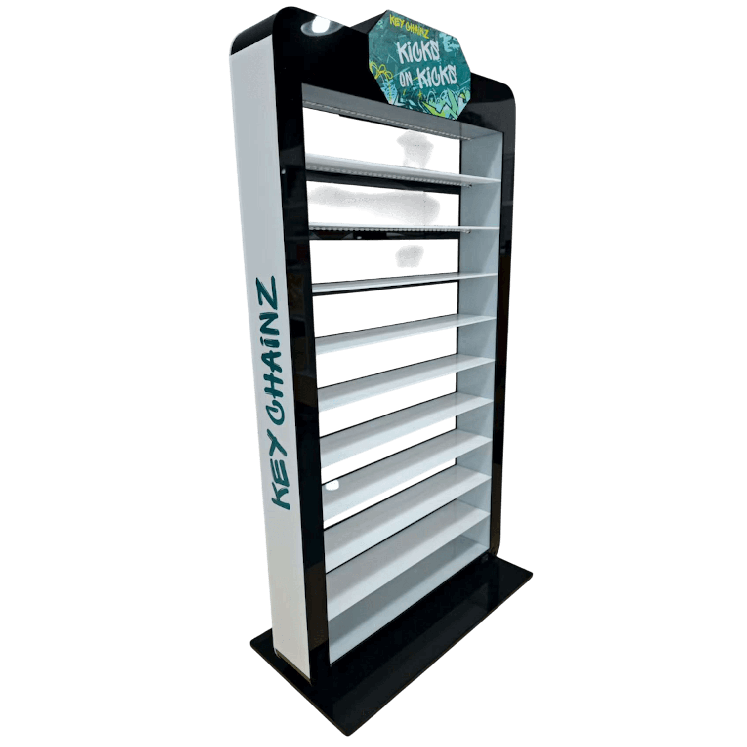 100 Piece Kicks on Kicks Large Acrylic LED Sneaker Keychain Display