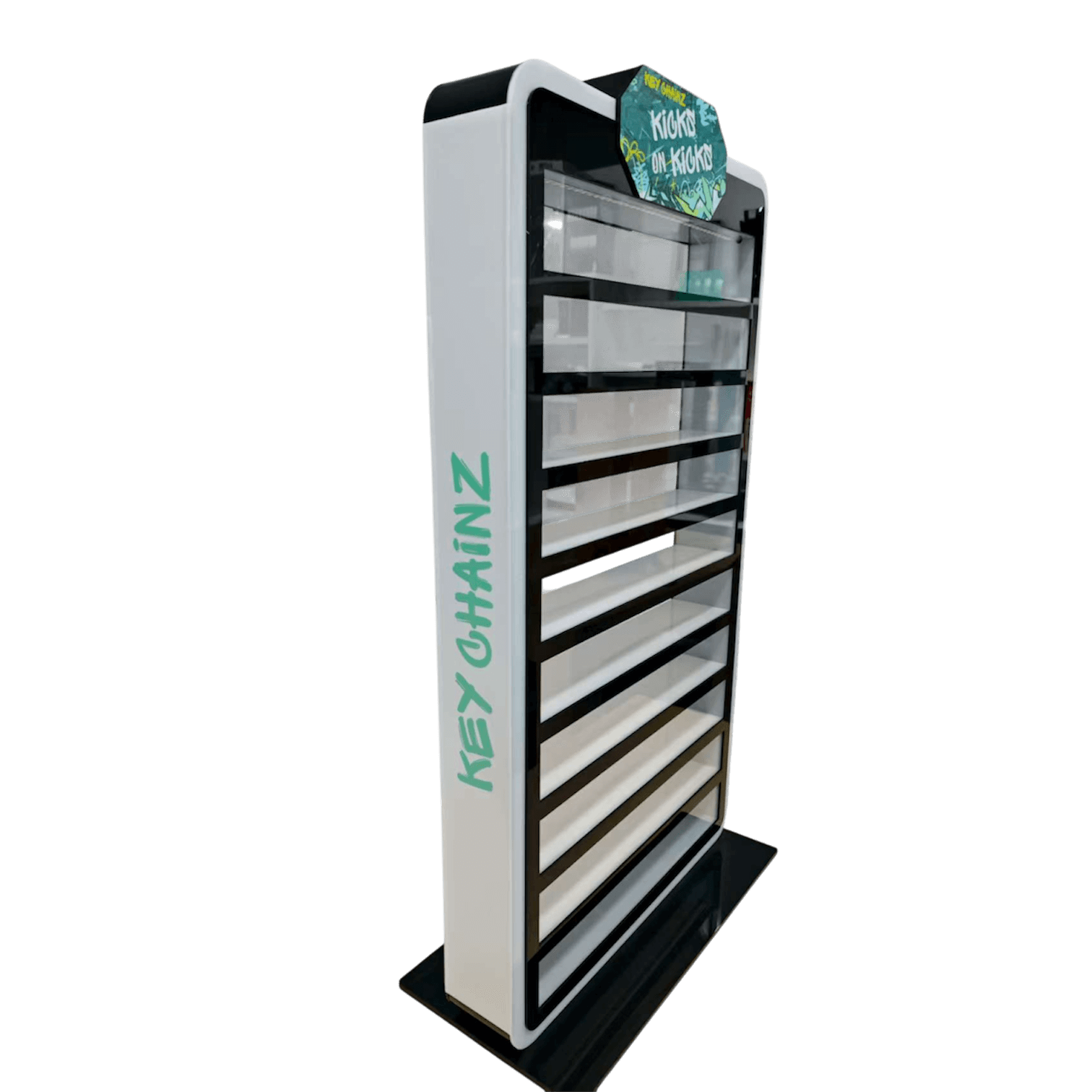 100 Piece Kicks on Kicks Large Acrylic LED Sneaker Keychain Display