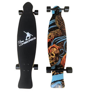 Skulls and Eagle Longboard